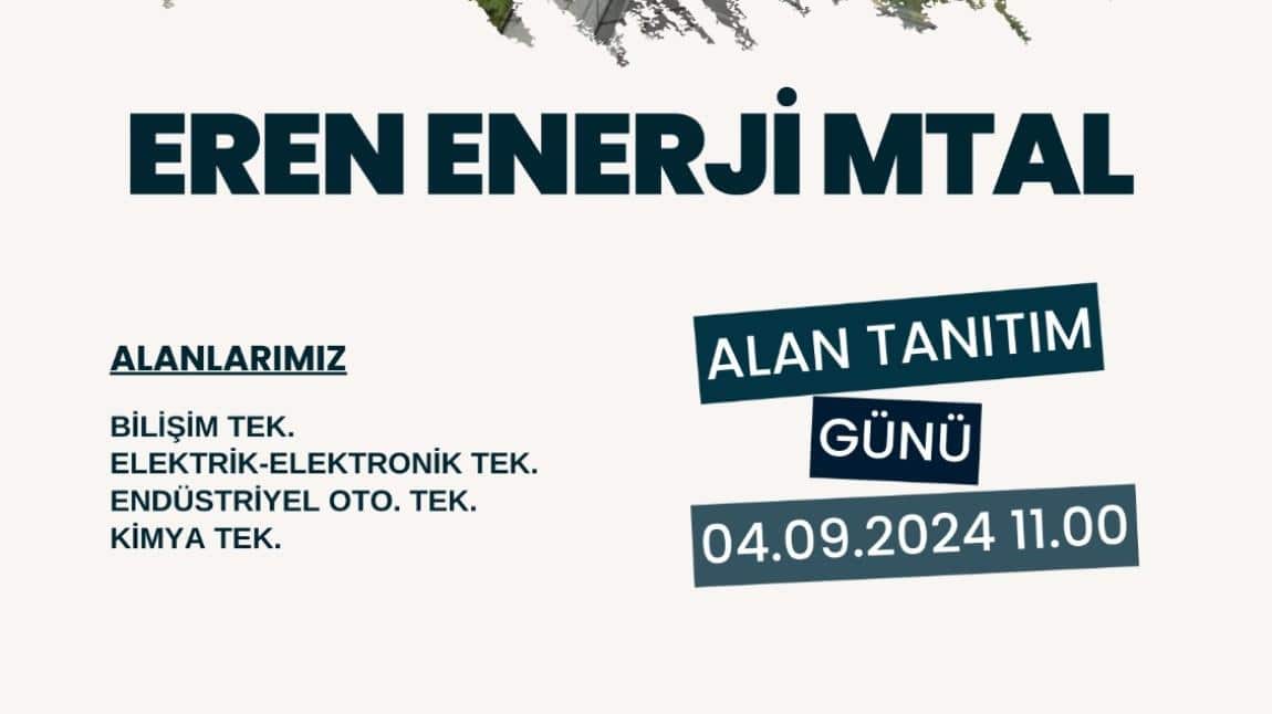 Eren Enerji Mesleki Ve Teknik Anadolu Lisesi Alan Tanıtım Günümüz